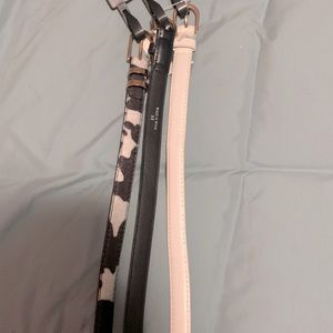 Black, White & Cow Print Belts (3pcs)